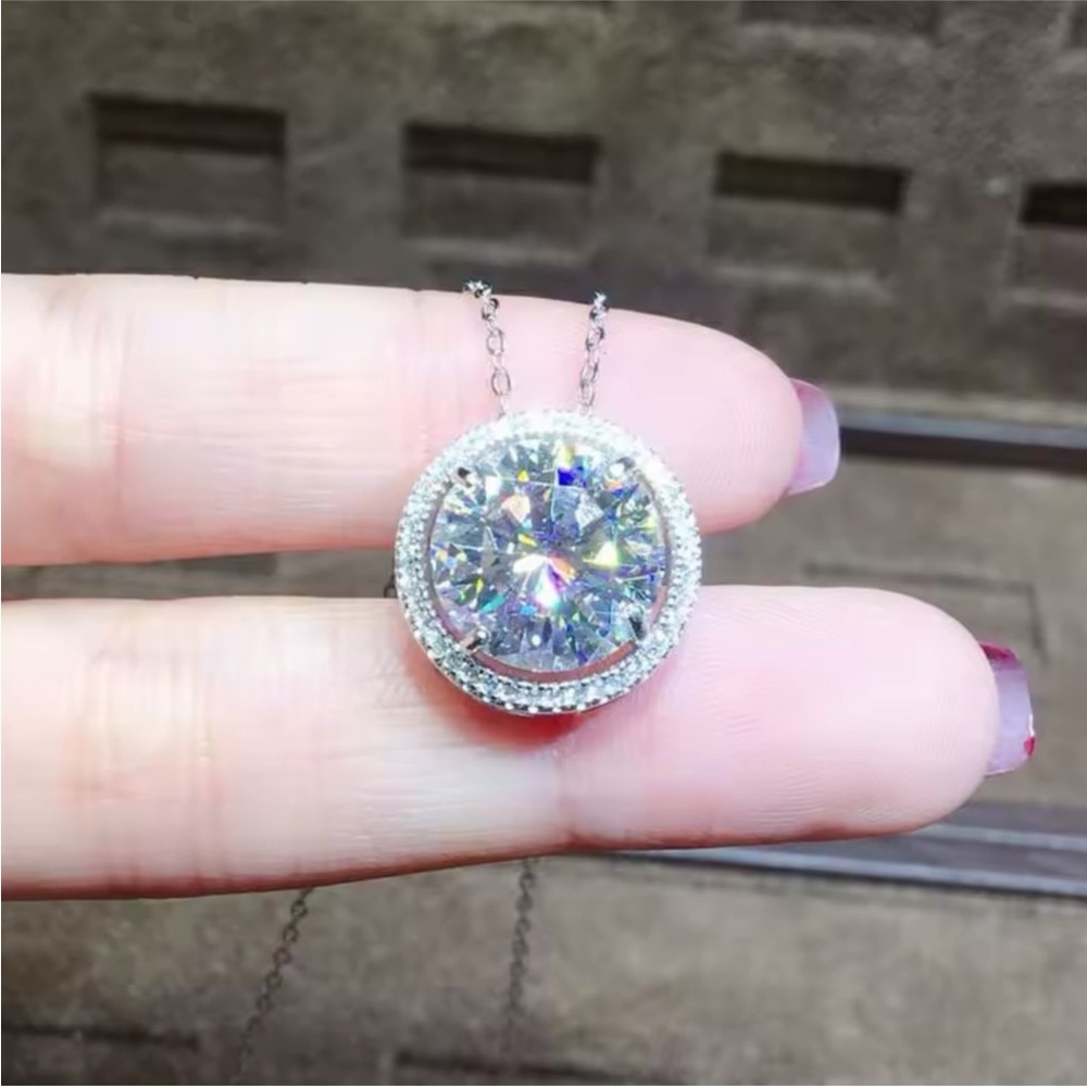 14k 3ct Solitaire Pendant - Picture 7 of 15
